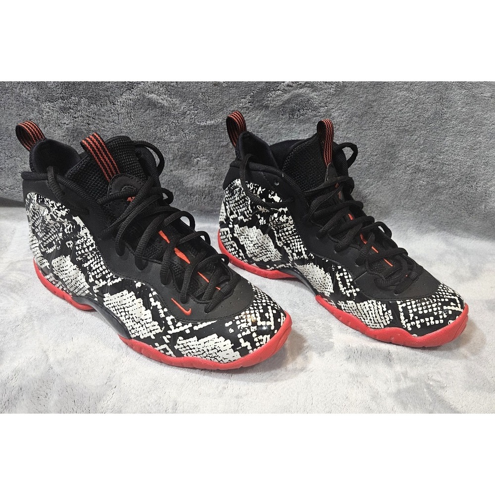 Nike Little Posite One GS Sail/Habanero Red-Black 644791-104 Youth Size 6.5Y